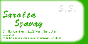 sarolta szavay business card